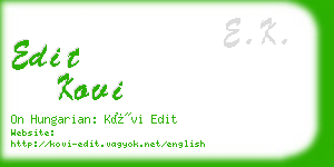 edit kovi business card